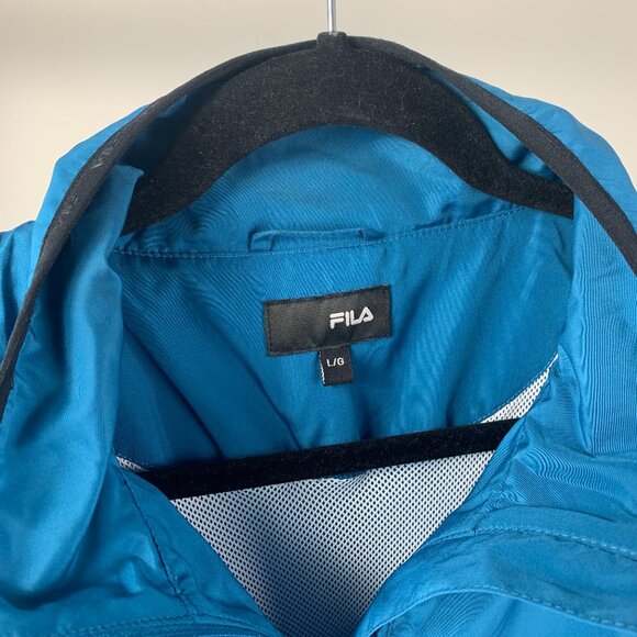FILA Windbreaker Nylon Blue Jacket, Size L - Picture 3 of 4